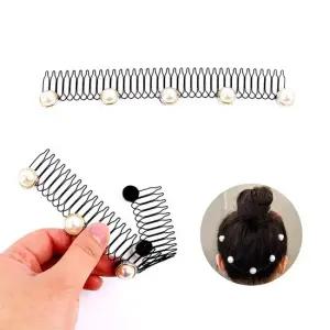 헤어핀 고정 잔머리 진주 잔머리고정핀 잔머리고정핀 잔머리정리핀 헤어포인트띠