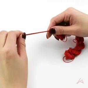 매듭실 1mm 빨강 패션잡화 주얼리 팔찌