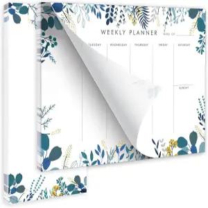 플래너 메모장 찢어짐 캘린더 패드 2종 세트 52주 정리할 날짜 미정 책상 생산성 추적기 작업 목표 노트