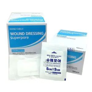 슈퍼포아 붕대 병원 밴드골드 드레싱밴드 9X15cm 50매 4L호 [mBA13F1]