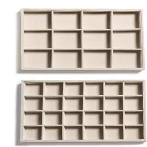 서랍용 프리뷰티 스태커블 벨벳 주얼리 정리함 트레이 삽입 보석 보관 디스플레이 케이스 스터드 귀걸이