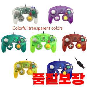 투명 컬러 유선 게임패드 컨트롤러 조이패드 단일 지점 포함 PC N-G-C 조이스틱
