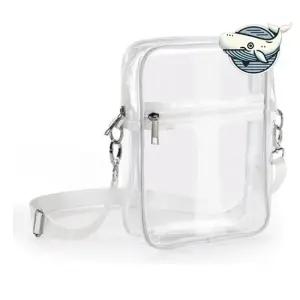 투명 미니 크로스백 아웃도어 여행 가방 화이트 미니크로스백 미니백 핸드폰가방