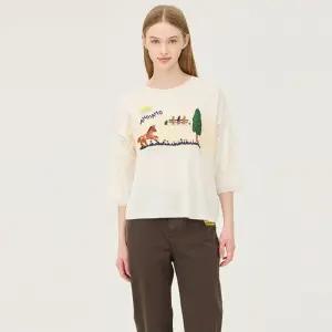 자수 크로셰 반팔 니트 BAKP52531WH1198554