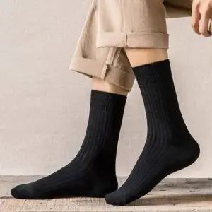 중목 양말 남자 순면 면양말 부드러운 6켤레 골지