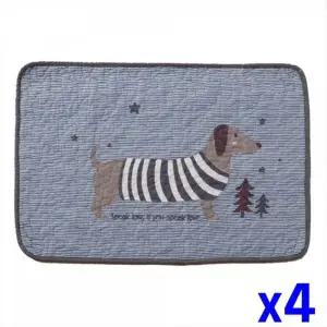 [에이치플러스몰]WL 귀여운 그림 순면 발매트 x4개 욕실용품 욕실매트