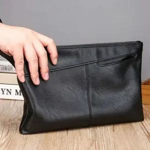 남성 맨스 심플 블랙 클러치 백 비즈니스 직장인 가방