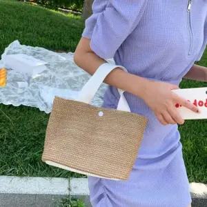 여성 봄 여름 데일리 라탄 토트백 비치백 가벼운가방