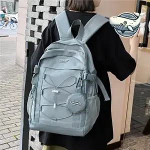 대학생 직장인 캐주얼 백팩 여행용 블루 그레이 여성백팩 여자백팩 대학생백팩