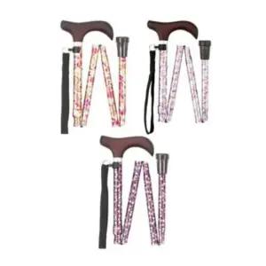 패션지팡이 꽃무늬 할머니 접이식 지팡이 고령자용 노인 휴대용