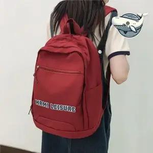 여행용 학생 캐주얼 백팩 레드 가방 여성백팩 여자백팩 대학생백팩 고등학생책가방