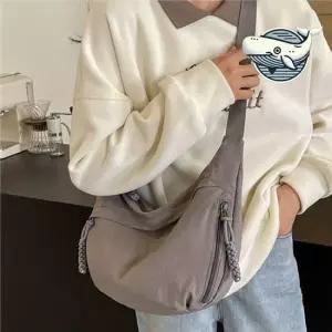 실용적인 가벼운 여행 크로스백 그레이 여성 핸드폰가방 여행용크로스백 휴대폰가방