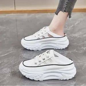 편한 통굽 키높이 뮬 스니커즈 캐주얼 여자 운동화