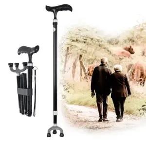 접이식지팡이 어르신 지팡이 노인 안전 접이식 할머니 경량 효도 선물용 3발