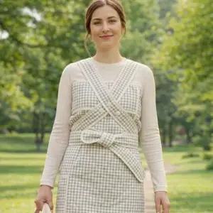 X자형 사계절 7부 아기포대기 깅엄체크