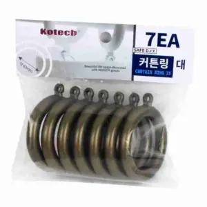 ( )금속 커튼 링 대형 7개입 황동색 링형커튼고리 욕실용품