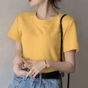 반팔티 무지 기본 슬림핏 여성반팔 여자무지반팔티 티 티셔츠 라운드반팔 여성반팔 캐주얼반팔티