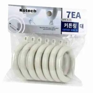 ( )아이보리 대형 커튼 링 7개입 샤워커튼고리 플라스틱링