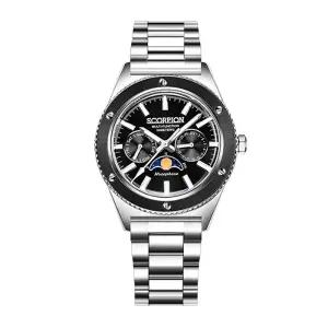 스콜피온 40mm 문페이즈 남성 메탈시계 SP3581M_BK [가죽밴드포함]