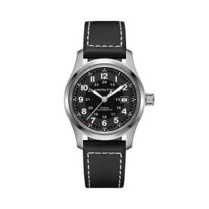 해밀턴 H70605733 카키필드 남성 가죽 메커니컬 42mm
