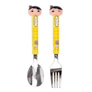 [골드스마일]WL 엉덩이탐정 입체통통 스푼포크세트