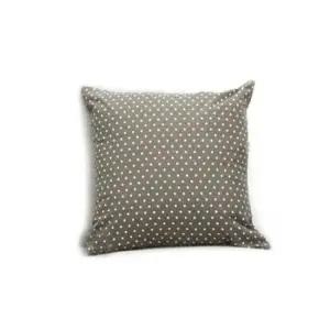 예쁜쿠션 사각 쿠션 디자인 큐티도트 초코브라운