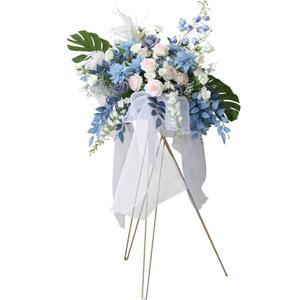 신부대기실 꽃장식 웨딩홀 조화장식 6m 웨딩아치 금색 로드 패키지 2꽃 5m