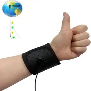 EMIKITS 접지 손목 스트랩 검은색 밴드는 수면을 개선하여 과 염증을 줄이고 에너지 팔찌 12.5 x3.3 를