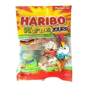 군것질 하리보 웜즈 사우어 x 10개입 HARIBO 젤리 80g