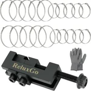 ReluxGo 액슬 부트 클램프 도구 20개의 PCS 304 스테인리스 스틸 싱글 이어 호스 드라이브 샤프트 CV 제거