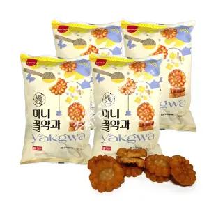 삼립 미니꿀약과 (500g)중사이즈 x 4봉  간식 과자 빵 밤만쥬 쿠키 강정
