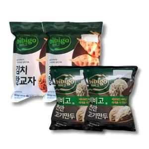 비비고 김치왕교자 1.05kg 2개 + 수제진한 고기만두 400g 2개