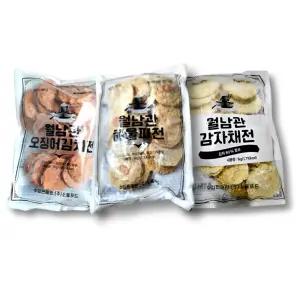 월남관 수제 오징어 김치전 1kg해물파전1kg감자채전1kg 골라담기