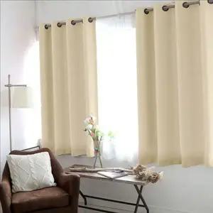 방한 작은 창 암막 커튼 거실 아일렛 암막 커튼 침실