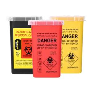 BAMTOO 3pcs 바늘 폐기 상자 용기 폐기물 샤프 타투 및 혼합 색상 수집기 장비용 용품