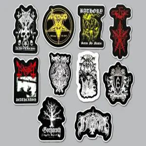 블랙 메탈 스티커 팩 10개 세트 5 프로스트 배토리 셀틱 베놈 고로스 장례식 컬트 Kvlt 로파이 시체 페인트