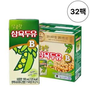 삼육 달콤한 삼육두유B 190ml 32팩