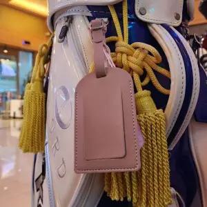 [하프클럽/]캐리어네임택 골프백 캐리어 커버형 네임택 핑크