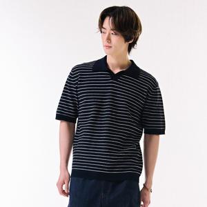 [체이스컬트] [2color] 남자 쿨터치 오픈카라넥 여름니트