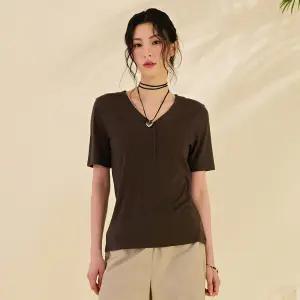 [체이스컬트] [4color] 여자 브이넥 골지 반팔티
