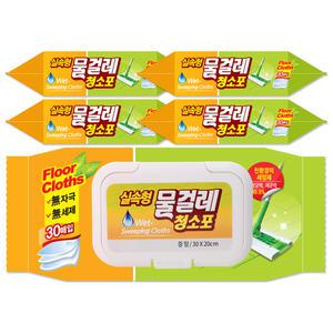 물걸레청소포 실속형 중형 30매x5팩 청소용 물티슈