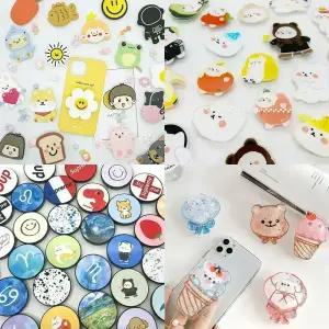 핸드폰 거치대 스마트톡 캐릭터 미러 큐빅 그립 틱톡 스탠딩 아크릴 제작 치프톡 스탠드 휴대폰 거치 손잡이