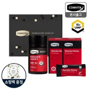 UMF15+ 마누카꿀 250G + UMF5+꿀스틱 14개입 세트 +쇼핑백