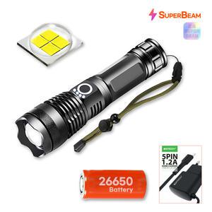 차보다 밝은 XHP70 LED 손전등 충전식 후레쉬 등산 캠핑 낚시 건전지겸용