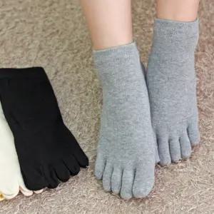 면100 순면 여성 발가락양말 컬러 단목 항균 무좀 양말