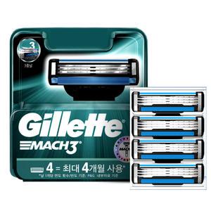 질레트 마하3 면도날 4입