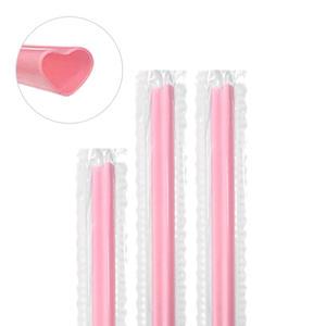 12/21 개별 버블티 하트빨대 핑크 50개
