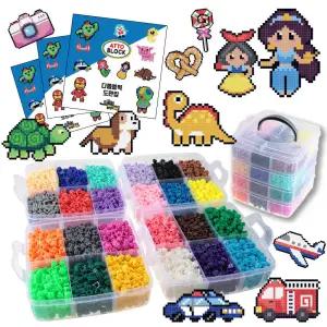 아토디폼 24색상-대용량 4800개입 8mm / 1:1 도안집 포함 돌봄교실 방과후 학교완구