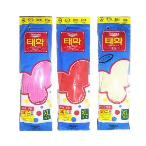 태화 주방 고무 장갑 특대 XL 천연 라텍스 10켤레