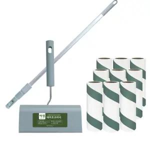 아임 돌돌이 테이프클리너 밀대+핸들+리필 90회x10개 세트 사선 먼지제거 테이프 롤크리너 찍찍이